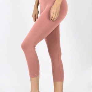 PLUS SEAMLESS CLASSIC CAPRI DUSTY ROSE